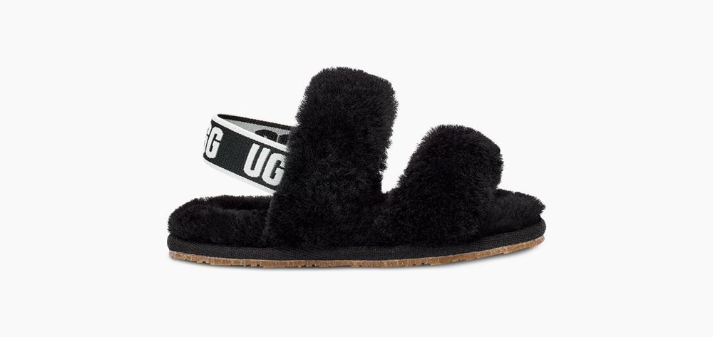 Ugg Oh Yeah - Kids Slippers - Black - NZ (4970QLBZA)